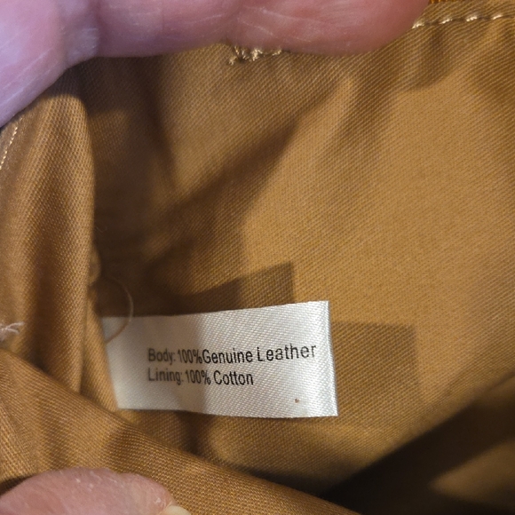 HOBO Crossbody Bag in Light Blue with Gold Accents - Picture 6 of 12